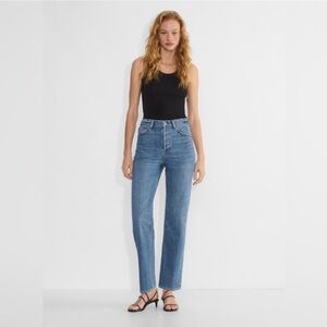 Aritzia Denim Forum The Arlo High Rise Trouser Straight Size 25